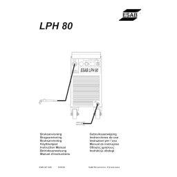 ESAB LPH 80 Manuel utilisateur | Fixfr