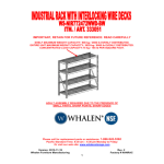 Whalen 333051 / WS-NIR772472WWD-BW Industrial Rack  Manuel utilisateur