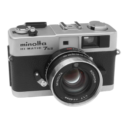 KONICA Hi-Matic 7S II Manuel utilisateur | Fixfr