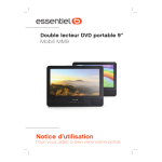 ESSENTIELB Mobili MM9 + Support Voiture Lecteur DVD portable double &eacute;cran Manuel du propri&eacute;taire