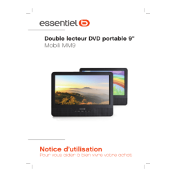 ESSENTIELB Mobili MM9 + Support Voiture Lecteur DVD portable double écran Manuel du propriétaire | Fixfr