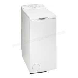 Whirlpool AWE 6761 Washing machine Manuel utilisateur | Fixfr