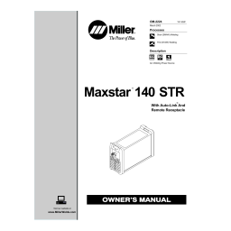 Miller MAXSTAR 140 STR Manuel utilisateur | Fixfr