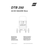 ESAB DTB 200 AC/DC Square wave Manuel utilisateur