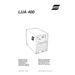 ESAB LUA 400 Manuel utilisateur | Fixfr