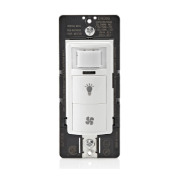 Leviton DHD05-1LW Decora In-Wall Combination Humidity Sensor and Fan Control Manuel utilisateur | Fixfr