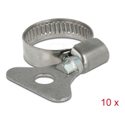 DeLOCK 19576 Butterfly Hose Clamp 16 - 25 mm 10 pieces metal Fiche technique | Fixfr