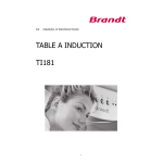 BRANDT TI181 Table &agrave; induction: AI Chat &amp; PDF