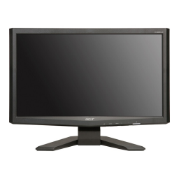 Acer X193HQ Monitor Manuel utilisateur | Fixfr