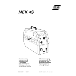 ESAB MEK 4S Manuel utilisateur | Fixfr