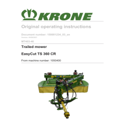 Krone BA EasyCut TS 360 CV (MT403-43) Mode d'emploi | Fixfr