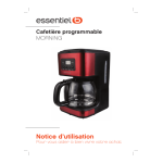 ESSENTIELB ECP 1s Morning Cafeti&egrave;re filtre Manuel du propri&eacute;taire