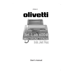 Olivetti Jet-Lab 600@ Manuel utilisateur | Fixfr