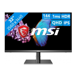 MSI Creator PS321QR CONTENT CREATION MONITOR Manuel du propriétaire | Fixfr