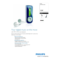 Philips SA4111/02 Baladeur audio à mémoire flash Manuel utilisateur | Fixfr