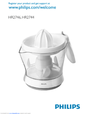 Philips HR2744/55 Presse-agrumes Manuel utilisateur | Fixfr