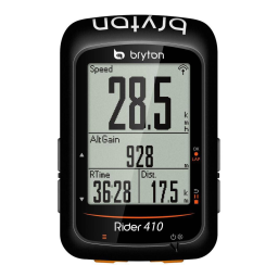 Bryton Rider 410 Manuel utilisateur | Fixfr