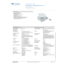 Baumer GCA3 PM Fiche technique | AI Chat & PDF | Fixfr