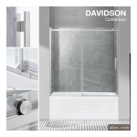 Allen + Roth DAVIDSON-TD-SN Davidson 54-in H x 58.5-in to 60-in W Frameless Sliding Satin nickel Bathtub Door Installation manuel