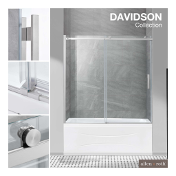 Allen + Roth DAVIDSON-TD-SN Davidson 54-in H x 58.5-in to 60-in W Frameless Sliding Satin nickel Bathtub Door Installation manuel | Fixfr