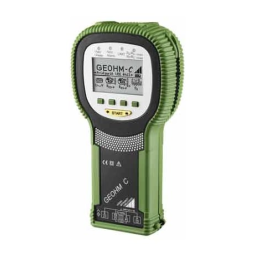 Gossen MetraWatt GEOHM C Manuel utilisateur | Fixfr
