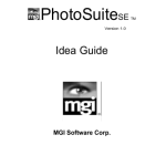 MGI SOFTWARE PHOTOSUITE SE 1.0 Manuel utilisateur