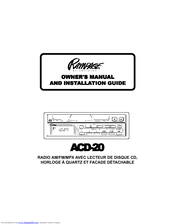 Audiovox Rampage ACD-20 Manuel utilisateur | Fixfr