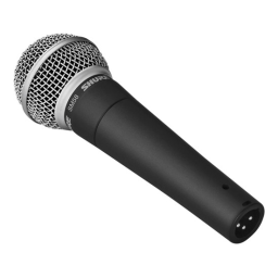 Shure SM58 Vocal Microphone Mode d'emploi | Fixfr