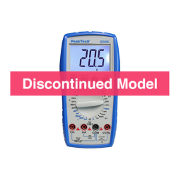 PeakTech P 2005 A 1000 V digital multimeter 2000 Counts Manuel du propriétaire | Fixfr