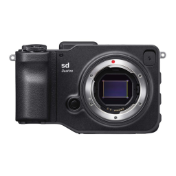 Sigma SD Quattro Manuel utilisateur | Fixfr