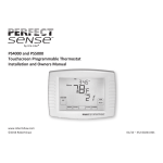 Robertshaw PerfectSense PS4000 and PS5000 Touchscreen Programmable Thermostat Manuel utilisateur