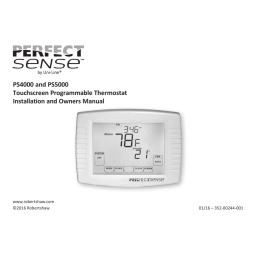 PerfectSense PS4000 and PS5000 Touchscreen Programmable Thermostat