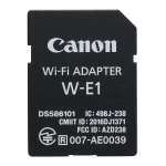 Canon Wi-Fi Adapter W-E1 Manuel utilisateur