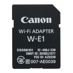 Canon Wi-Fi Adapter W-E1 Manuel utilisateur | Fixfr