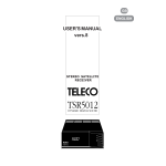 Teleco TSR5012 Manuel utilisateur