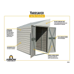 Arrow Storage Products YS47Z Yardsaver Steel Storage Shed, 4 ft. x 7 ft. Manuel utilisateur