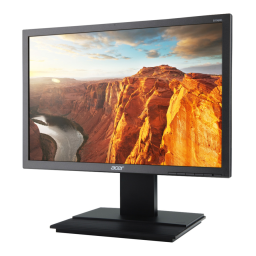 Acer B196WL Monitor Manuel utilisateur | Fixfr