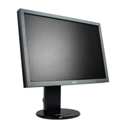 Acer B203W Monitor Guide de démarrage rapide | Fixfr