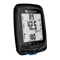 Bryton Rider 20+ Manuel utilisateur | Fixfr