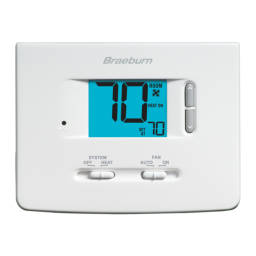 Braeburn 1025NC Builder Non-Programmable Thermostat Mode d'emploi | Fixfr