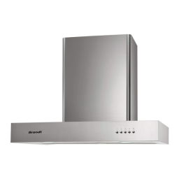 Brandt AD1519X Wall-mounted extractor hood Manuel utilisateur | Fixfr