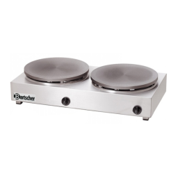 Bartscher 1043413 Crépe maker gas, 1 plate, 400mm Mode d'emploi | Fixfr