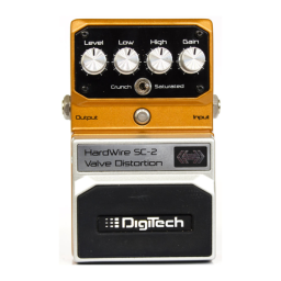 DigiTech HardWire SC-2 Mode d'emploi + Chat IA | Fixfr