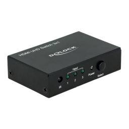 DeLOCK 18683 HDMI UHD Switch 3 x HDMI in > 1 x HDMI out 4K Fiche technique | Fixfr