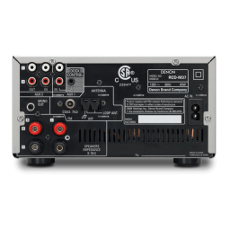 Denon RCD-M37: Manuel d'Utilisateur + Chat IA & PDF | Fixfr