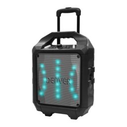 Denver TSP-505MK2 8” Bluetooth trolley speaker Manuel utilisateur | Fixfr