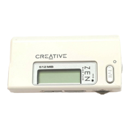 Creative Zen Nano Plus Manuel utilisateur | Fixfr