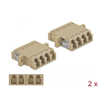 DeLOCK 85993 Optical Fiber Coupler SC Simplex female to SC Simplex female Multi-mode 4 pieces beige Fiche technique