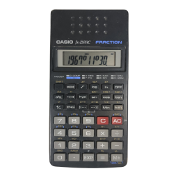 Casio fx-82SX Manuel du propriétaire | Fixfr