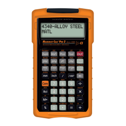 Calculated Industries 4088 Machinist Calc Pro 2 Mode d'emploi | Fixfr